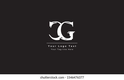 Premium Initial Letter CG logo design. Trendy awesome artistic black and white color
CG GC initial based Alphabet icon logo