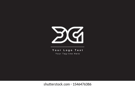 Premium Initial Letter CG logo design. Trendy awesome artistic black and white color
CG GC initial based Alphabet icon logo