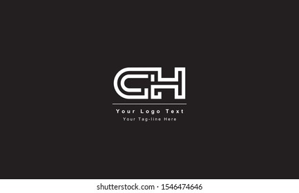 Premium Initial Letter CH logo design. Trendy awesome artistic black and white color
CH HC initial based Alphabet icon logo