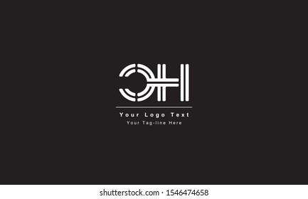 Premium Initial Letter CH logo design. Trendy awesome artistic black and white color
CH HC initial based Alphabet icon logo