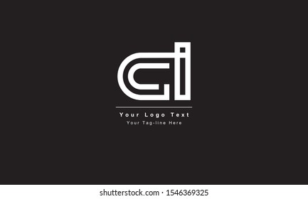 Premium Initial Letter CI logo design. Trendy awesome artistic black and white color
CI IC initial based Alphabet icon logo