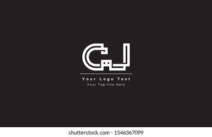 Premium Initial Letter CJ logo design. Trendy awesome artistic black and white color
CJ JC initial based Alphabet icon logo