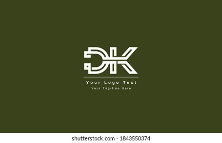 Diseño del logotipo Premium de la carta inicial CK. Colores artísticos impresionantes, negros y blancos
Logo del icono del alfabeto basado en KC de CK