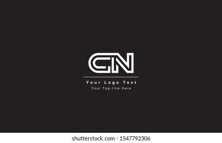 Premium Initial Letter CN logo design. Trendy awesome artistic black and white color
CN NC initial based Alphabet icon logo