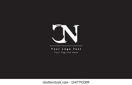 Premium Initial Letter CN logo design. Trendy awesome artistic black and white color
CN NC initial based Alphabet icon logo