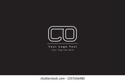 Premium Initial Letter CO logo design. Trendy awesome artistic black and white color
CO OC initial based Alphabet icon logo