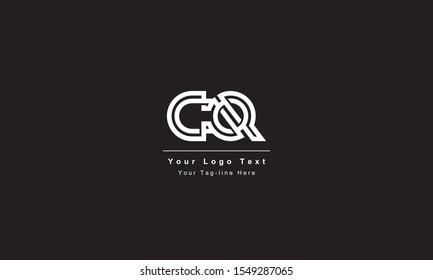 Premium Initial Letter CQ logo design. Trendy awesome artistic black and white color
CQ QC initial based Alphabet icon logo