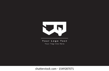 Premium Initial Letter CQ logo design. Trendy awesome artistic black and white color
CQ QC initial based Alphabet icon logo