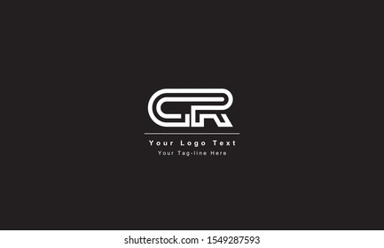 Premium Initial Letter CR logo design. Trendy awesome artistic black and white color
CR RC initial based Alphabet icon logo