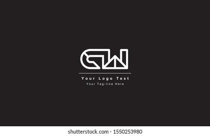 Diseño del logotipo Premium de carta inicial en PC. Color blanco y negro de moda
Logo del icono del Alfabeto basado en CW WC