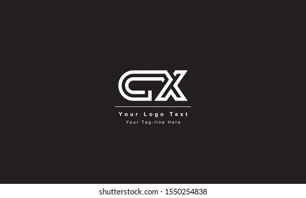 Premium Initial Letter CX logo design. Trendy awesome artistic black and white color
CX XC initial based Alphabet icon logo