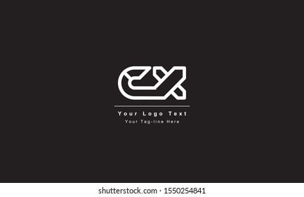 Premium Initial Letter CX logo design. Trendy awesome artistic black and white color
CX XC initial based Alphabet icon logo