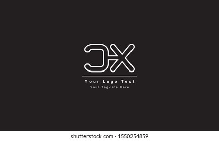 Premium Initial Letter CX logo design. Trendy awesome artistic black and white color
CX XC initial based Alphabet icon logo