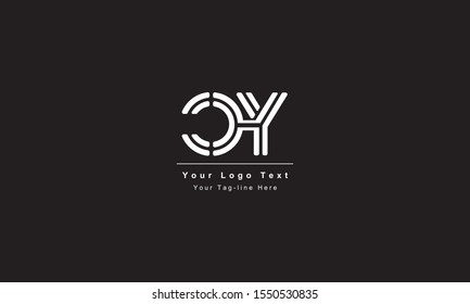 Premium Initial Letter CY logo design. Trendy awesome artistic black and white color
CY YC initial based Alphabet icon logo