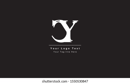 Premium Initial Letter CY logo design. Trendy awesome artistic black and white color
CY YC initial based Alphabet icon logo