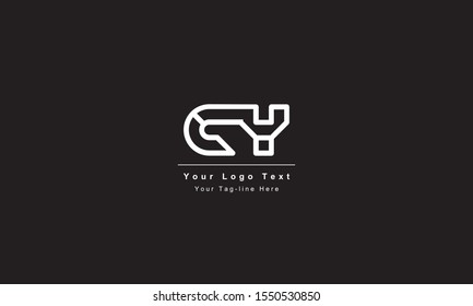 Premium Initial Letter CY logo design. Trendy awesome artistic black and white color
CY YC initial based Alphabet icon logo