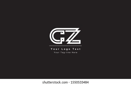 Premium Initial Letter CZ logo design. Trendy awesome artistic black and white color
CZ ZC initial based Alphabet icon logo
