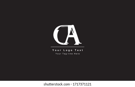 Premium Initial Letter DA logo design. Trendy awesome artistic black and white color. AD DA initial based Alphabet icon logo