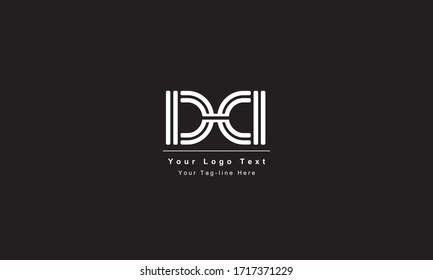 Premium Initial Letter DD Logo Design. Trendy fantastische künstlerische schwarz-weiße Farbe. D DD Erstbasisches Alphabet-Symbol-Logo
