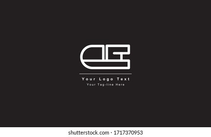 Premium Initial Letter DE logo design. Trendy awesome artistic black and white color. ED DE initial based Alphabet icon logo