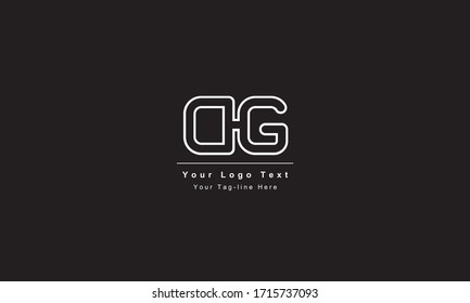 Diseño de logotipo Premium Initial Letter DG. Color blanco y negro moderno. Logo del icono del Alfabeto basado en la DG GD