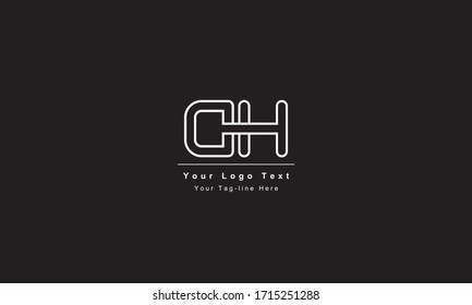 Premium Initial Letter DH logo design. Trendy awesome artistic black and white color. HD DH initial based Alphabet icon logo