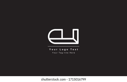 Diseño del logotipo Premium Initial Letter DJ. Color blanco y negro moderno. Logo del icono del Alfabeto basado en el JD DJ
