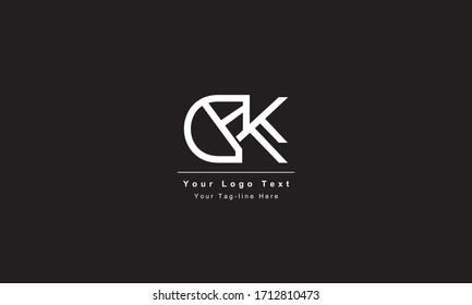 Premium Initial Letter DK logo design. Trendy awesome artistic black and white color
DK KD initial based Alphabet icon logo
