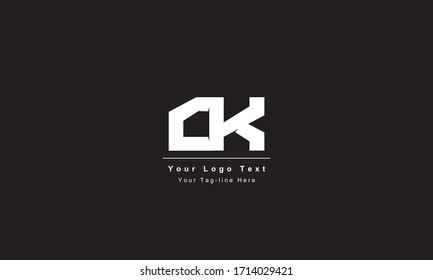 Premium Initial Letter DK logo design. Trendy awesome artistic black and white color
DK KD initial based Alphabet icon logo