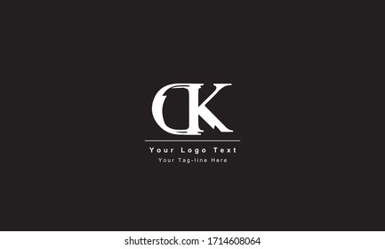 Premium Initial Letter DK logo design. Trendy awesome artistic black and white color
DK KD initial based Alphabet icon logo