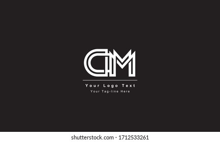 Premium Initial Letter DM logo design. Trendy awesome artistic black and white color
DM MD initial based Alphabet icon logo