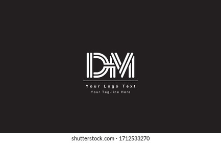 Premium Initial Letter DM logo design. Trendy awesome artistic black and white color
DM MD initial based Alphabet icon logo