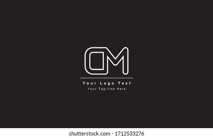 Premium Initial Letter DM logo design. Trendy awesome artistic black and white color
DM MD initial based Alphabet icon logo