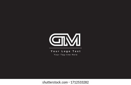Diseño de logotipo Premium de DM carta inicial. Color blanco y negro de moda
Logo del icono del Alfabeto basado en DM MD inicial