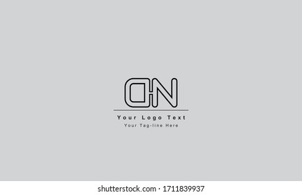 Premium Initial Letter DN logo design. Trendy awesome artistic black and white color
DN NA initial based Alphabet icon logo