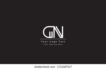 Premium Initial Letter DN logo design. Trendy awesome artistic black and white color
DN NA initial based Alphabet icon logo