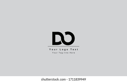 Premium Initial Letter DO logo design. Trendy awesome artistic black and white color
DO OD initial based Alphabet icon logo