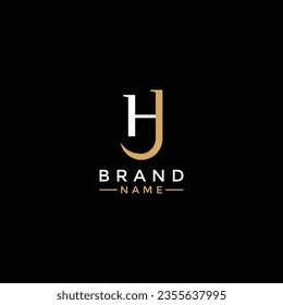 Premium initial letter HJ or JHlogo design. trendy awesome artistic HJ JH initial based alphabet