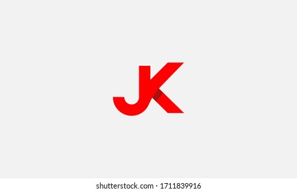 Premium Initial Letter JK logo design. Trendy awesome artistic black and white color
JK KJ initial based Alphabet icon logo