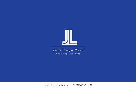 Premium Initial Letter JL logo design. Trendy awesome artistic black and white color JL LJ initial based Alphabet icon logo