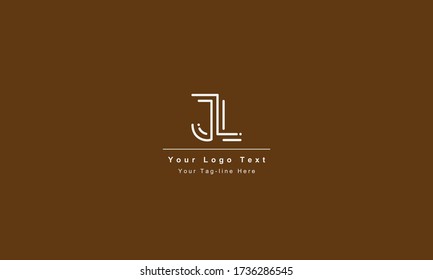 Premium Initial Letter JL logo design. Trendy awesome artistic black and white color JL LJ initial based Alphabet icon logo