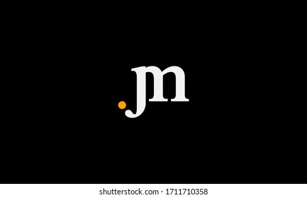 Premium Initial Letter JM logo design. Trendy awesome artistic black and white color
JM MJ initial based Alphabet icon logo