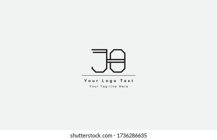 Diseño del logotipo de la carta inicial premium JO. Maravilloso arte de moda color blanco y negro JO logo del icono del Alfabeto basado en la primera línea