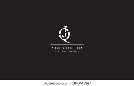 Premium Initial Letter JQ logo design. Trendy awesome artistic black and white color
JQ QJ initial based Alphabet icon logo