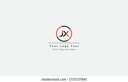 Diseño del logotipo de la carta inicial premium JX. Impresionante moda artístico color blanco y negro JX XJ logotipo del icono del Alfabeto basado inicialmente en el principio