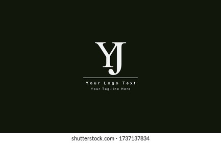 Diseño del logotipo Premium de la carta inicial JY. Impresionante moda artístico color blanco y negro JY YJ logotipo del icono del Alfabeto basado inicialmente en el principio