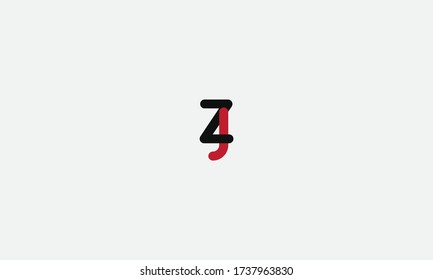 Premium Initial Letter JZ logo design. Trendy awesome artistic black and white color JZ ZJ initial based Alphabet icon logo