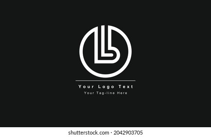 Premium Initial Letter LB logo design. Trendy awesome artistic black and white color. LB BL initial based Alphabet icon logo