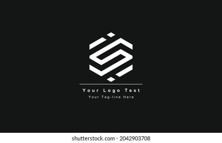 Premium Initial Letter IS logo design. Trendy awesome artistic black and white color. IS IS initial based Alphabet icon logo