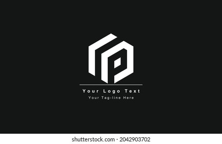 Premium Initial Letter LP logo design. Trendy awesome artistic black and white color. LP PL initial based Alphabet icon logo